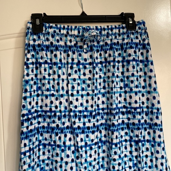 Tommy Bahama Dot Matrix Maxi Skirt Blue White Pull On Elastic Waist Sz XXS - Picture 4 of 11